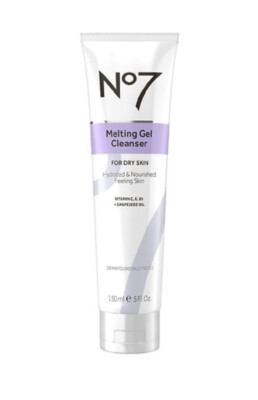 No 7 MELTING GEL Cleanser FOR DRY SKIN 5 oz/ 150 mL Full Size. Vit C,E,B5+ NEW!