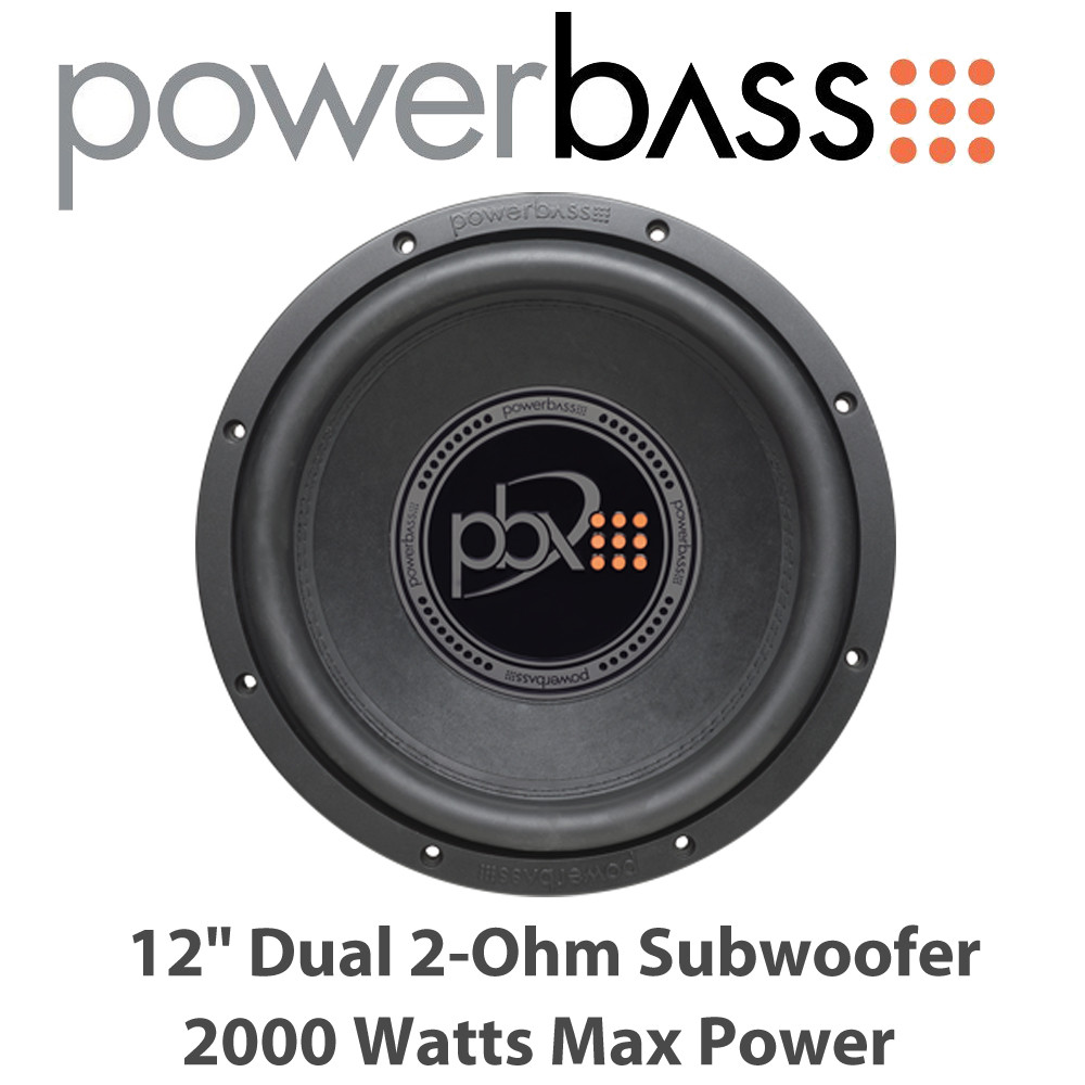 Powerbass 3XL1220D 12" Dual 2Ohm Car Audio Subwoofer 2000 Watts Max