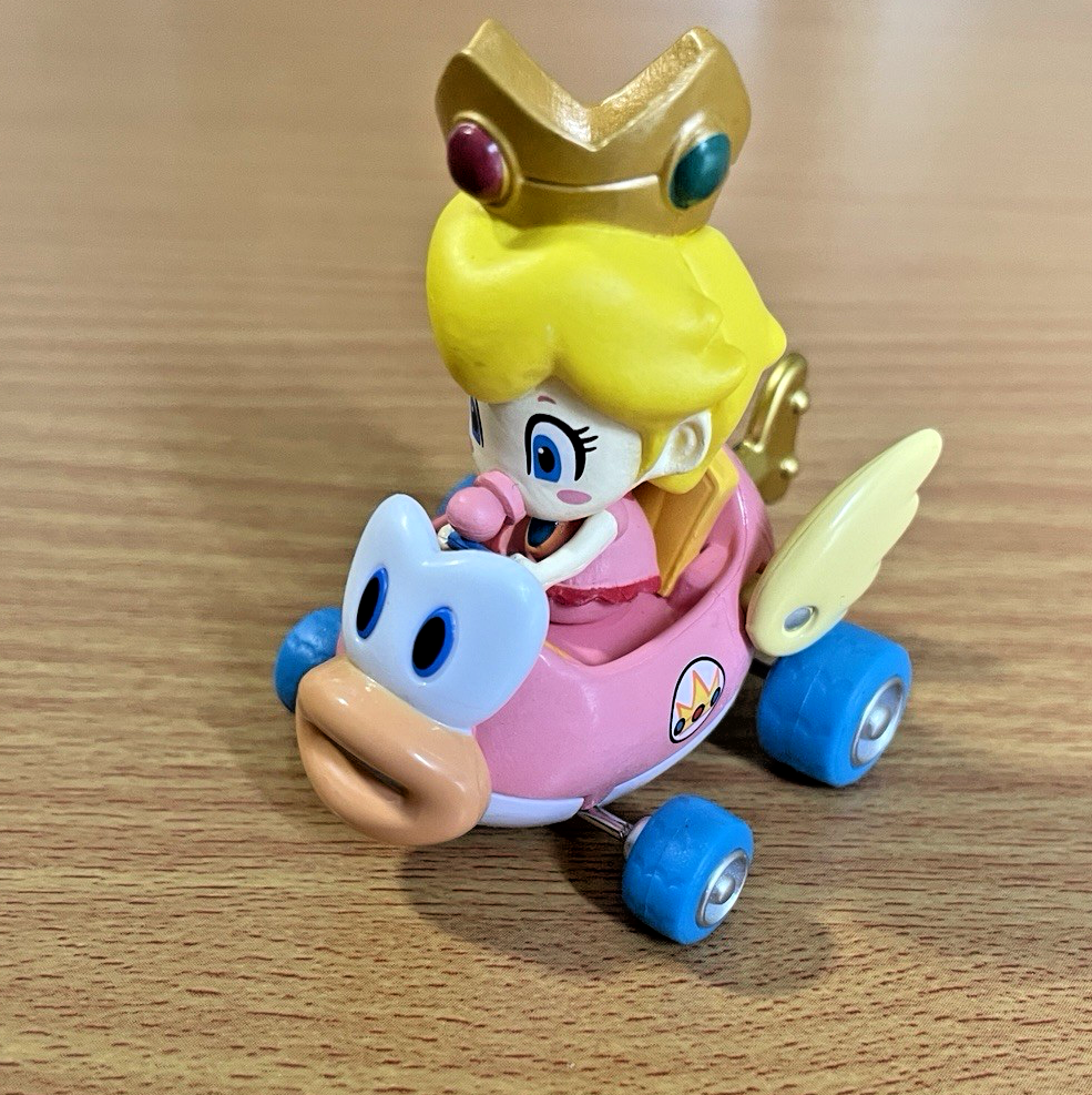 Mario Kart Baby Peach Super Mario Bros. Pull Back Car Toy Mini