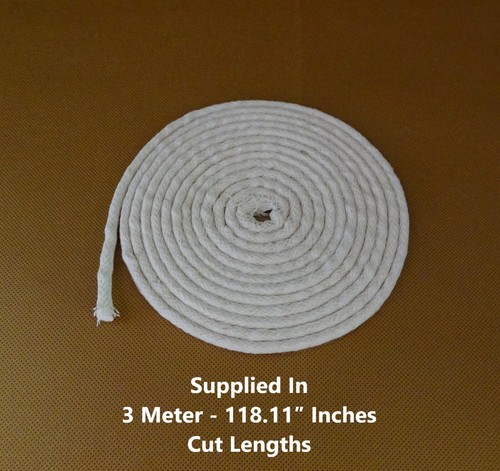 6mm - 1/4" Inch Round Cotton Oil Lamp Lantern Wick FREE Worldwide Shipping - Picture 2 of 10