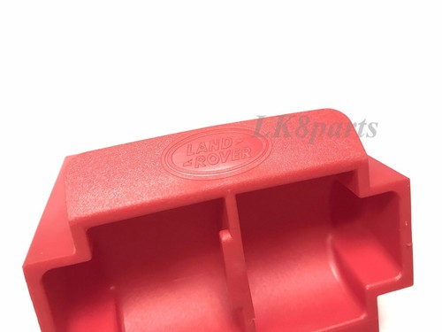 Red Tow Hitch Cover/Blanking Plug For Land Rover LR3, LR4, Range Rover Sport (2005-2009) - BRITPART