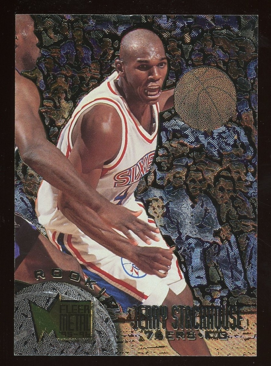 1995-96 Fleer Skybox Metal JERRY STACKHOUSE 76ERS SIXERS rc