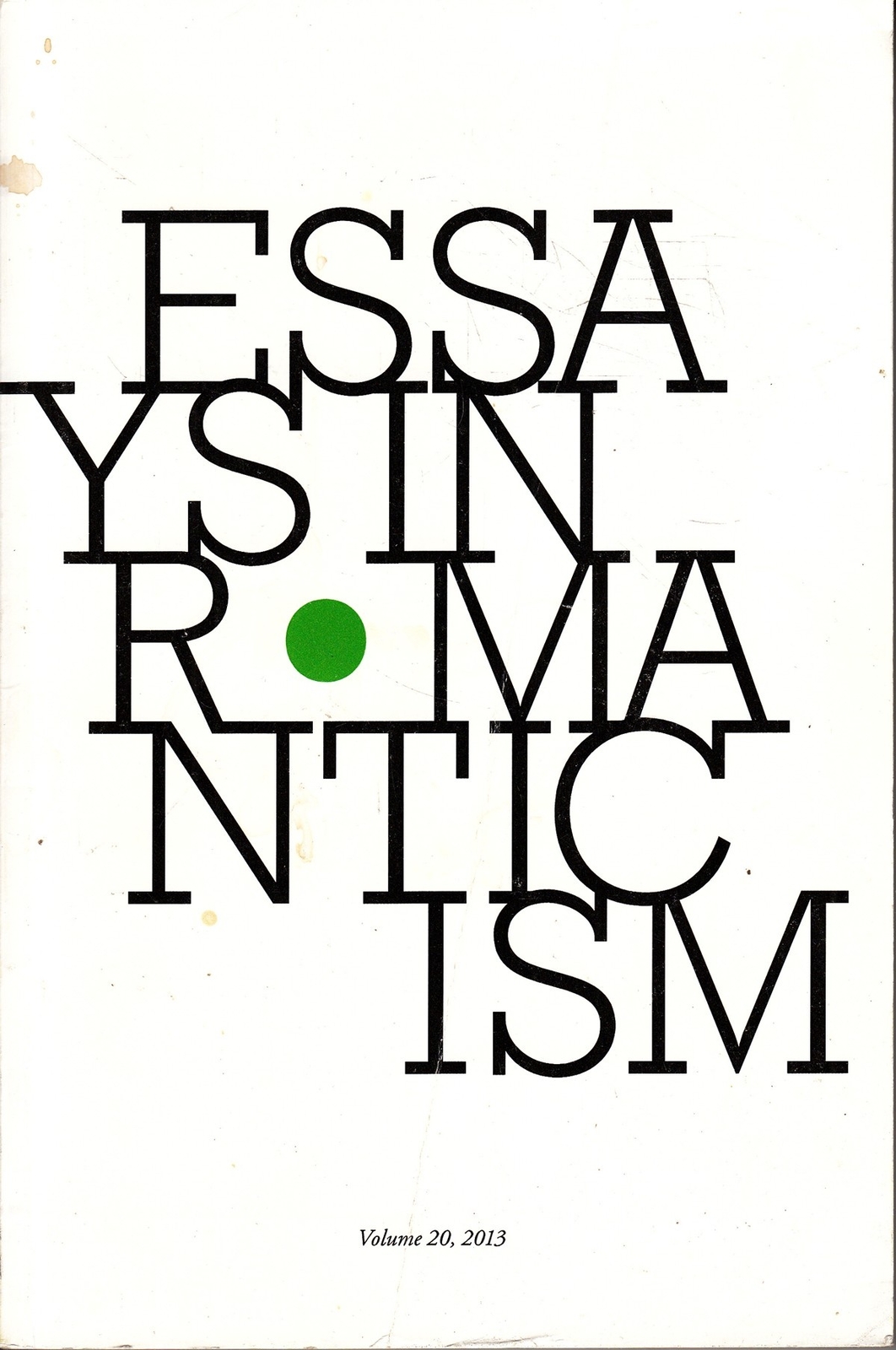 Essays in Romanticism, Volume 20 2013 - Acceptable - Paperback