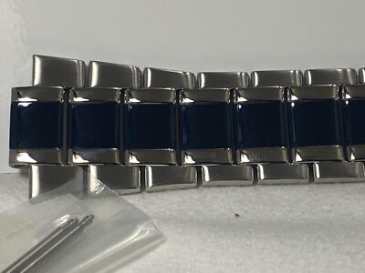 Casio Watchband Bracelet for EFR-564 TR-2AV. Original Steel Band Silver and Blue