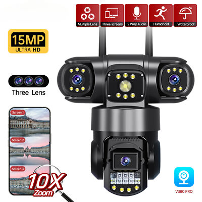 WIFI IP Camera 8K 15MP HD PTZ Outdoor Motion Detection Security Waterproof CCTV