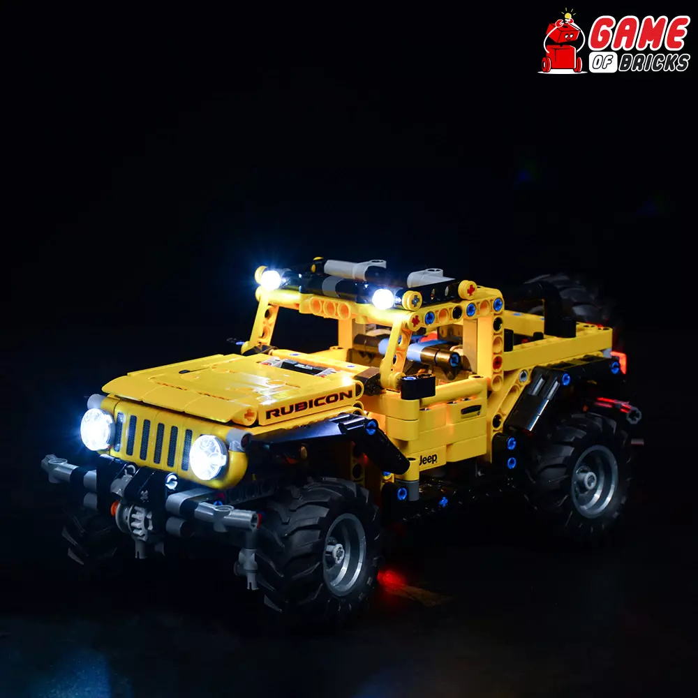 LED Light Kit for Jeep Wrangler Compatible with LEGO 42122 Set