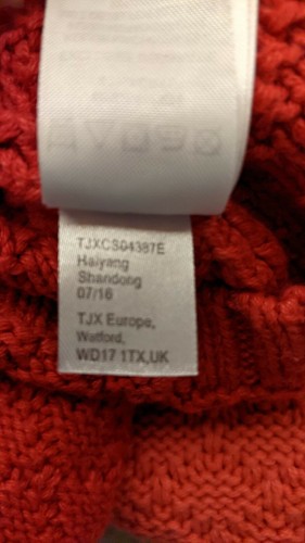 TJX EUROPE Fuzzy Pullover Striped Sweater PINK Crochet Knit Rose Girls Size 6X - Picture 11 of 12