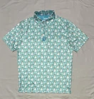 Bogey Bros Polo Shirt Mens Medium Blue Tequila Bottle Golf Performance Stretch