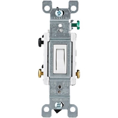 Do it White 15A Grounding Quiet 3-Way Switch C22-01453-02W SIM Supply, Inc.