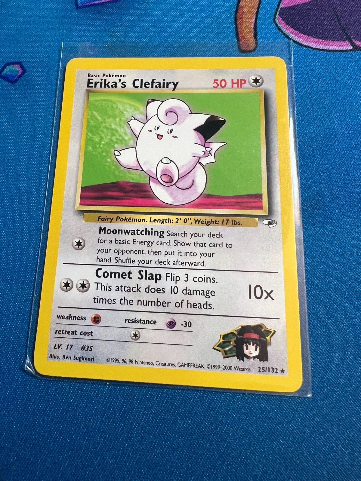 Erika's Clefairy #25/132 Gym Heroes Pokemon TCG Card NM WOTC