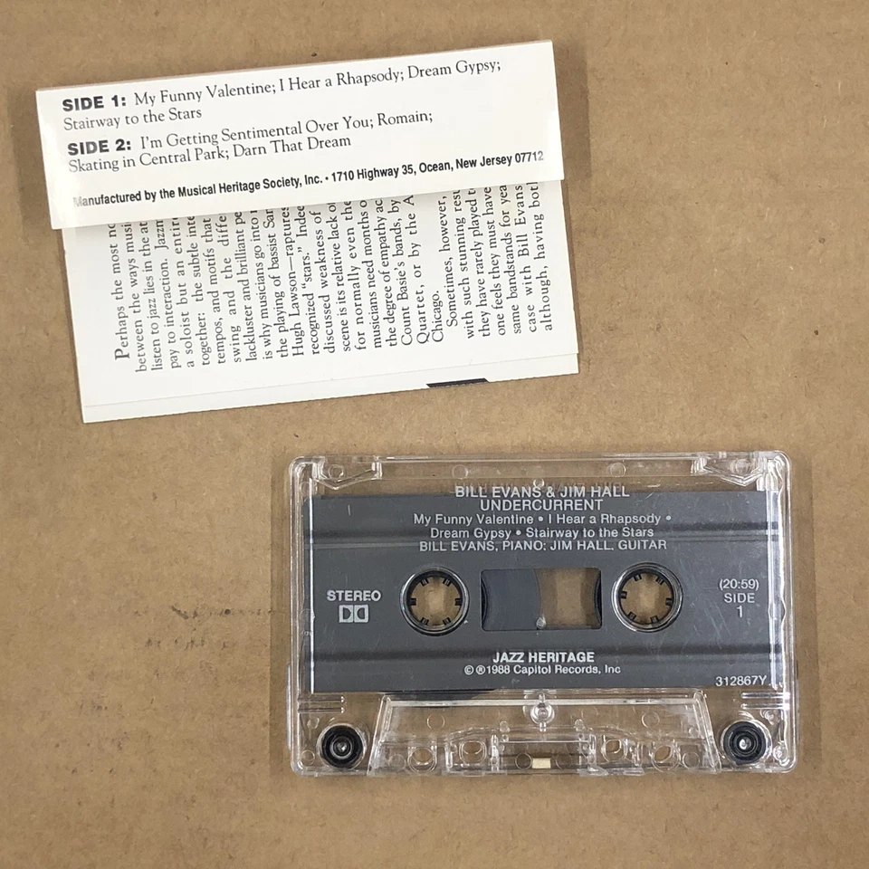 BILL EVANS Cassette Tape Jazz Cool JIM HALL UNDERCURRENT USA HERITAGE REISSUE - Image 2 of 4