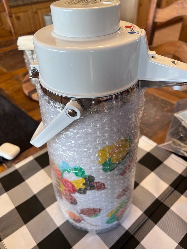 Vintage WHALE Floral Carafe Thermos Looks New and Unused