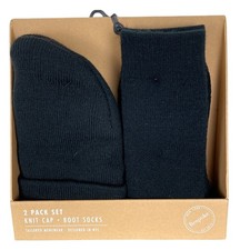 Bespoke 2 pack set knit cap boot socks tailored menswear gift new in box