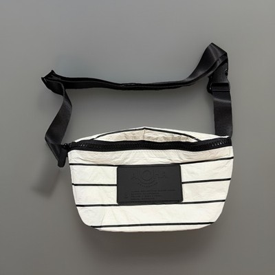 Aloha Collection Hawai i Mini Fanny Pack Pinstripe Black And White