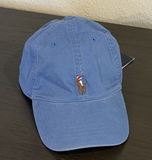 Polo Ralph Lauren Men  s Blue Baseball Cap W Leather Strap Multicolor Pony, OS