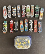 Tech Deck Lot Of 17 Fingerboard Skateboards Tools Wheels Hardware Toys