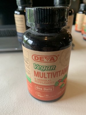 Deva Vegan Multivitamin  Mineral Supplement 90 Tablets with Iron