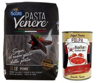 Riso Scotti Pasta Venere Penne Rigate 400G+Italian Gourmet Polpa 400G