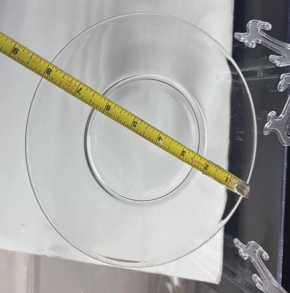 Vintage Libbey Crisa Moderno Glass Dinner Plates Clear RARE Heavily Scratched-5 - Image 3 of 4