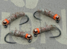 4ea. Jigged Utah Killer Bugs in Oyster size #10. Great Euro nymph.