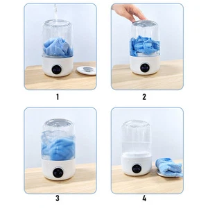 Portable Washing Machine 10W Quiet Rechargeable Mini Laundry Washer GB