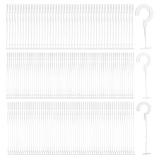 3000Pcs J Hook Tagging Fastener 5/8" 1-3/8" 2" Plastic Label Barbs Clear