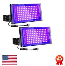 2 Pack 100W UV Black Light IP65 Waterproof LED Stage Glow Party Halloween