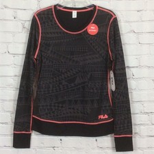 Fila Sport Women  s Running Top Sz XS Athletic Moisture Wicking Sleeve Thumb Hole