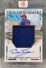 2025 PANINI BOYS OF SUMMER BRANDON SPROAT JUMBO MATERIAL ON CARD AUTO /99