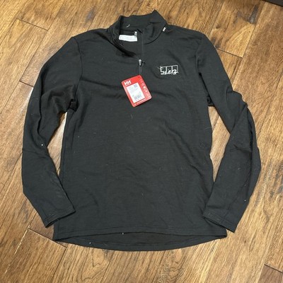 Helly Hansen Lifa Merino Midweight 1/2 Zip Black Men s Large NWT Flaw