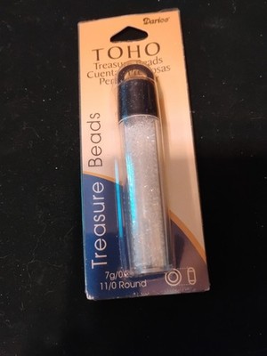 Darice TOHO 11/0 Round Toho Beads-7gr/ Rainbow Clear Treasure Beads