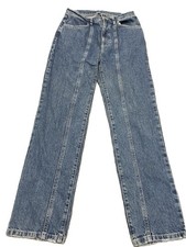 AsYou womens jeans blue size Medium Waist 28 in leg 27 zip up mid rise