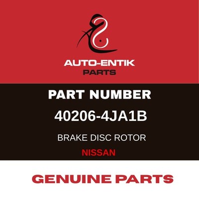40206-4JA1B | GENUINE PARTS FOR NISSAN | ROTOR DISC BRAKE