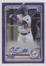 2020 Bowman Chrome Prospects Purple Refractor /250 Omar Estevez #CPA-OE Auto b8h