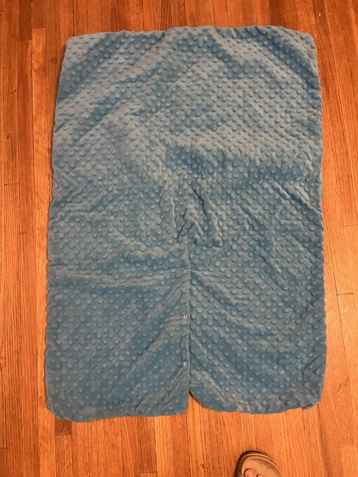 Cubierta de asiento de coche T21 con dosel para niños bebé terciopelo Minky Dot Foto 2 de 2