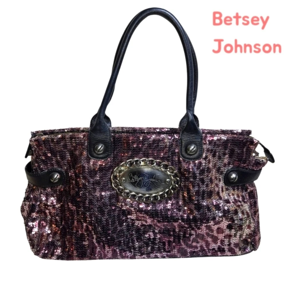 Betsey Johnson Sequin Black Bags & Handbags for Women for  display picture 1