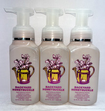 3 Backyard Honeysuckle Gentle Foaming Hand Soap Bath Body Works 8.75 fl oz