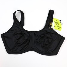 New Wacoal Sport Underwire Bra Size 40DD High Impact 855170 UW Support Black NWT