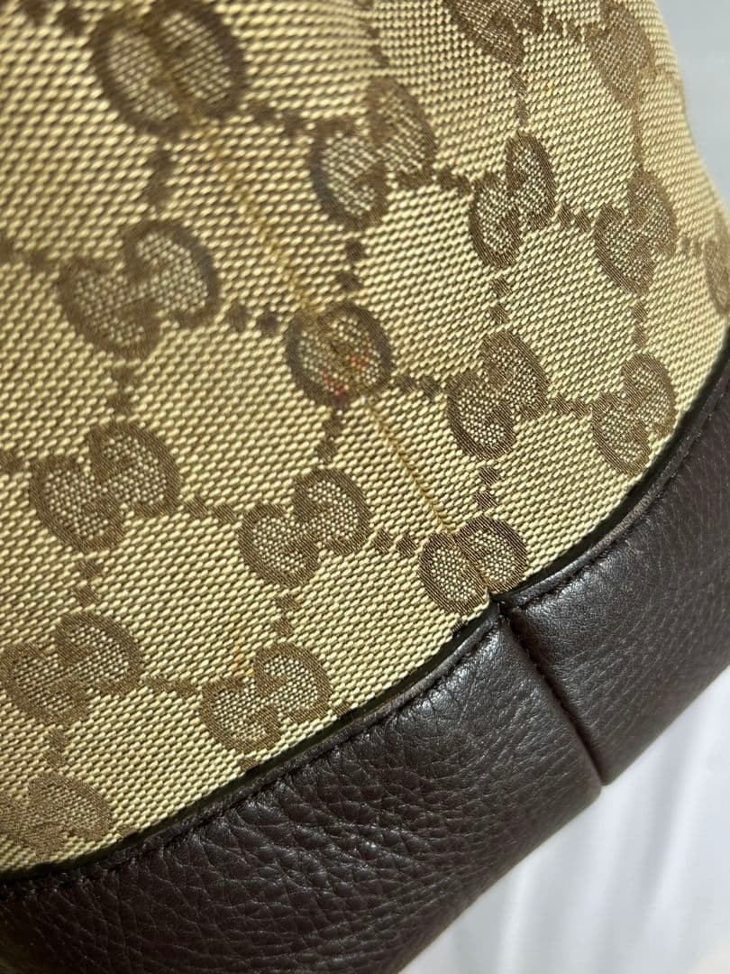 GUCCI GG Canvas Horsebit Tote Bag Women's Vintage Size 33cm Excellent thumbnail 17