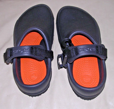 NEW w .75" Lift Crocs Bistro Pro Work Lite Ride Clog M 7 W 9 Unisex Black Orange