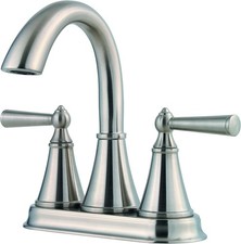 Pfister Saxton Brushed Nickel 4-in centerset Bathroom Faucet Pop Drain LG48GL0K