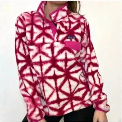 Patagonia Women s Small Synchilla Snap-T Fleece Pullover   Diamond Dancer Pink