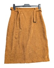 SHEIN Womens Brown Corduroy Skirt Size L 28in Length Casual Vintage Style Retro