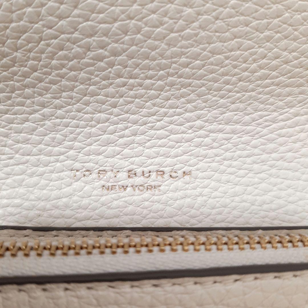 Tory Burch Fragment Case Shoulder Bag 12x20cm Off-White Logo Good Condition thumbnail 7