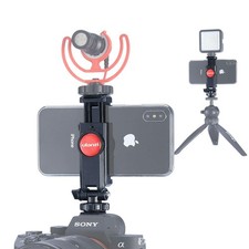ST-06S Camera Hot Shoe Phone Holder Flexible Phone Tripod Mount Adapter w Dou...