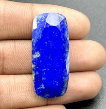 32Ct 5x15x33mm Natural Blue Lapis Lazuli Faceted Radiant Cabochon Gemstone CG 61