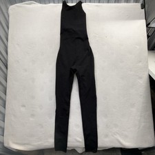 NWT Halston Heritage Black Sleeveless Jumpsuit XS Made In USA