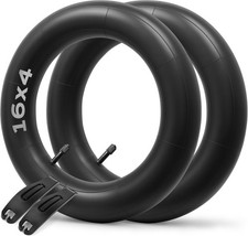 PAKCHEF 16x4.0 Fat Tire Tube with Schrader Valve - Butyl 16" x 4.0", Black