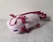 RARE Minecraft Pink Axolotl Ball Chain Plush Keychain Mojang, 2023