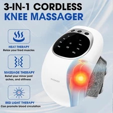 2X Electric Knee Massager with Heat Infrared Red Light Therapy Relief Vibrating